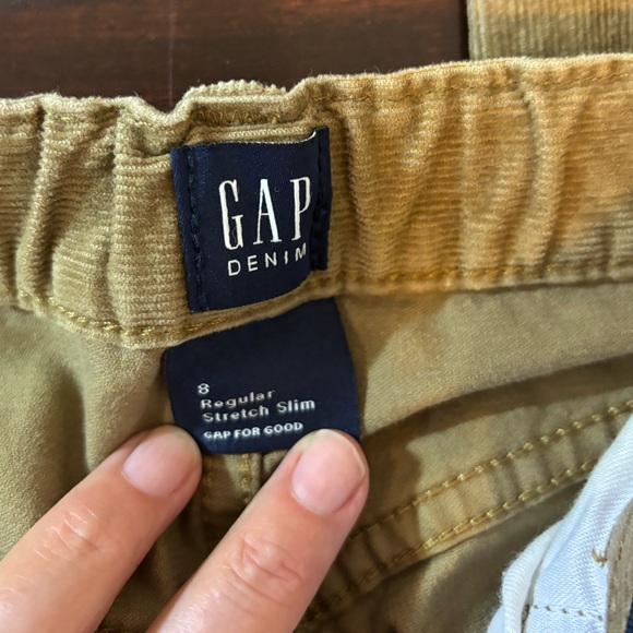 Boys Gap Denim Corduroy Pants Size 8 Regular - Light Tan Color, super soft fall - Picture 8 of 13